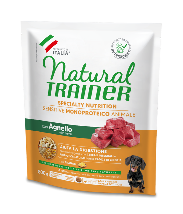 SPECIALTY NUTRITION SENSITIVE MONOPROTEICO ANIMALE NO GLUTEN SMALL&TOY ADULT WITH LAMB AND WHOLE CEREALS