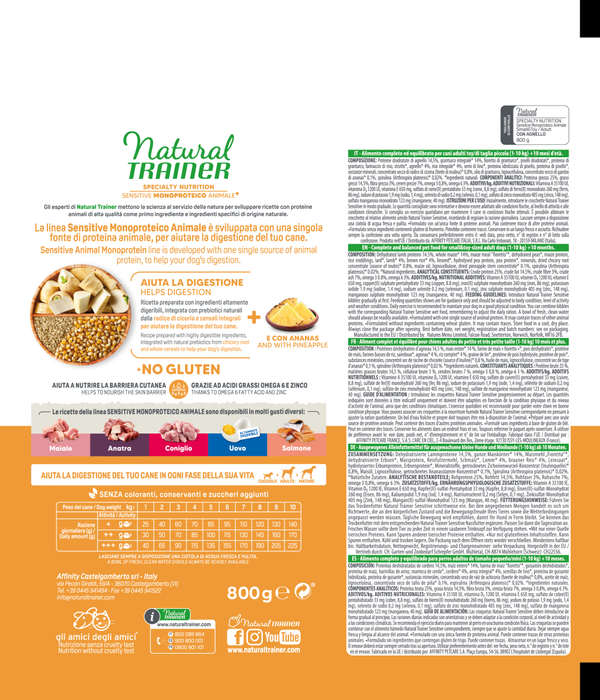 SPECIALTY NUTRITION SENSITIVE MONOPROTEICO ANIMALE NO GLUTEN SMALL&TOY ADULT WITH LAMB AND WHOLE CEREALS