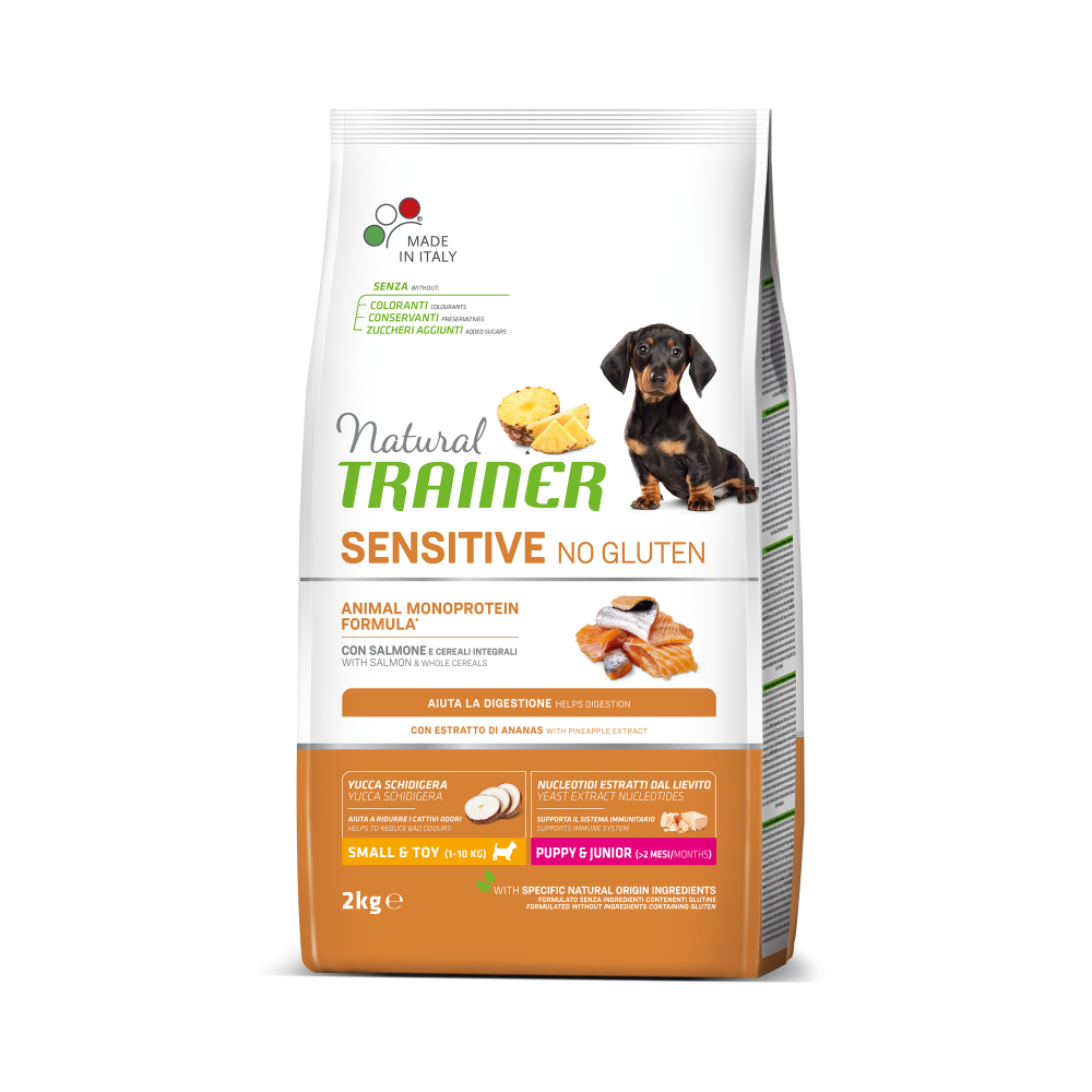 SPECIALTY NUTRITION SENSITIVE MONOPROTEICO ANIMALE NO GLUTEN SMALL&TOY PUPPY&JUNIOR WITH SALMON AND WHOLE CEREALS