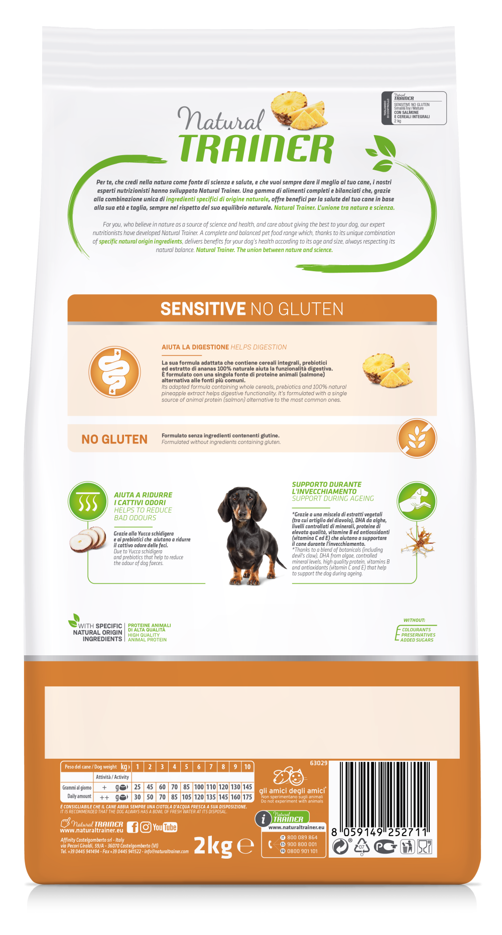 SPECIALTY NUTRITION SENSITIVE MONOPROTEICO ANIMALE NO GLUTEN SMALL&TOY PUPPY&JUNIOR WITH SALMON AND WHOLE CEREALS