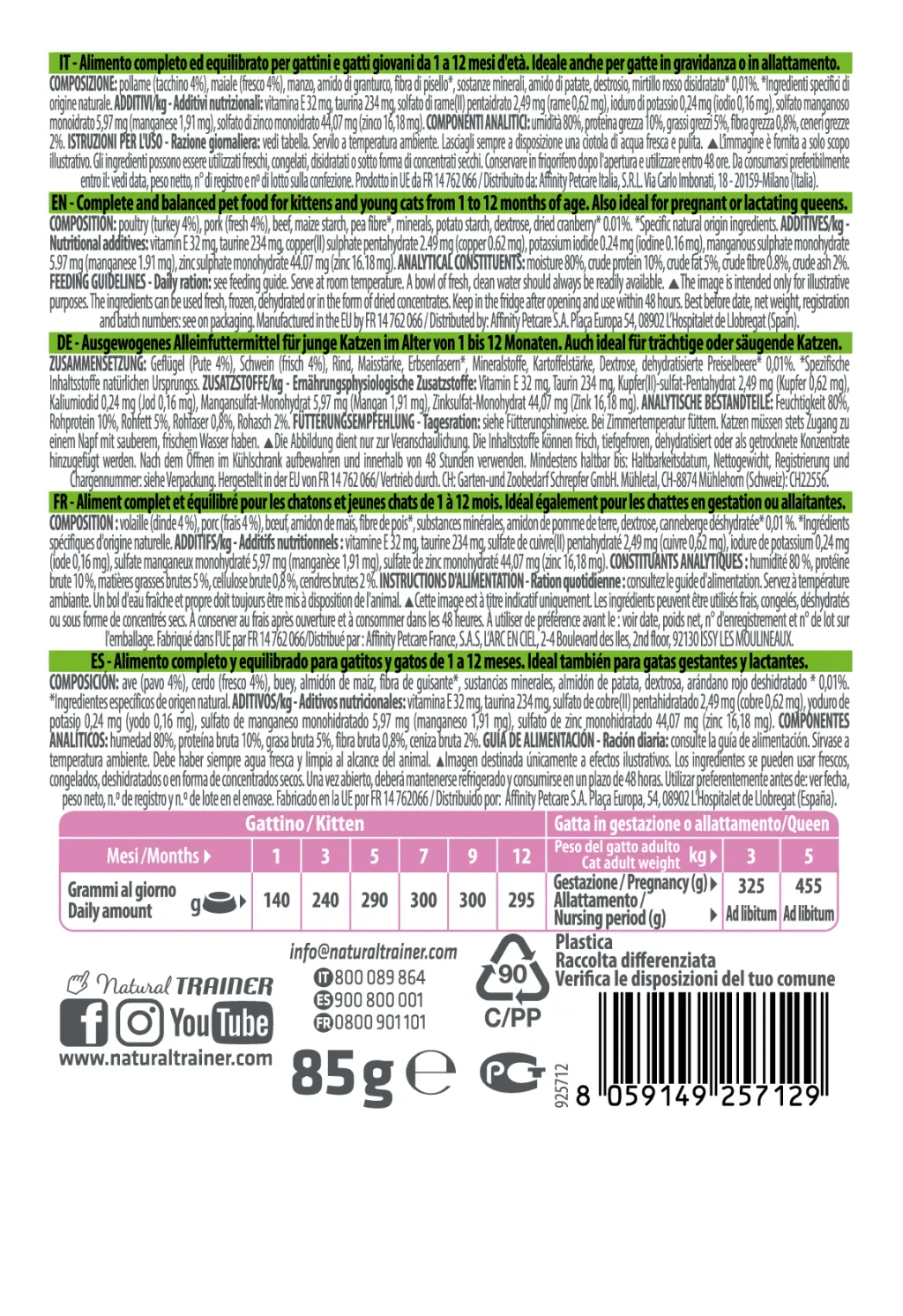 KITTEN&YOUNG TURKEY WET