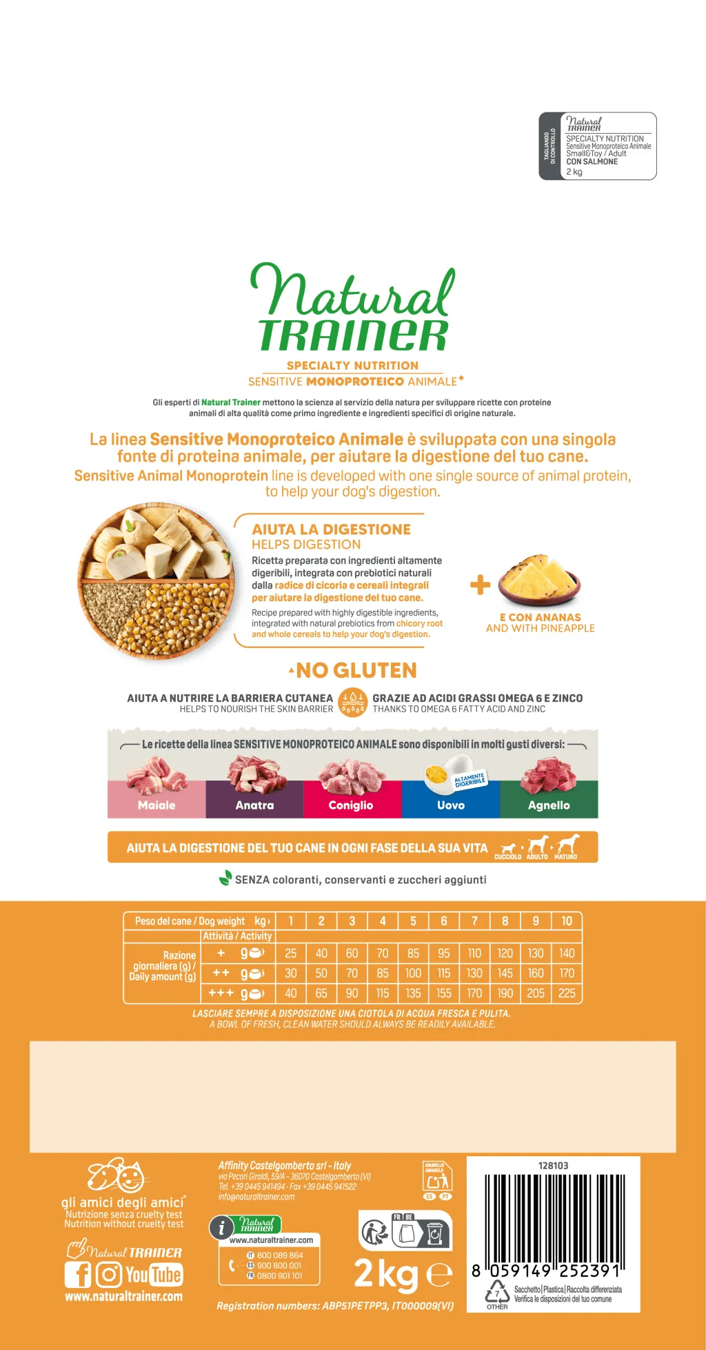 SPECIALTY NUTRITION SENSITIVE MONOPROTEICO ANIMALE SMALL&TOY ADULT WITH SALMON 