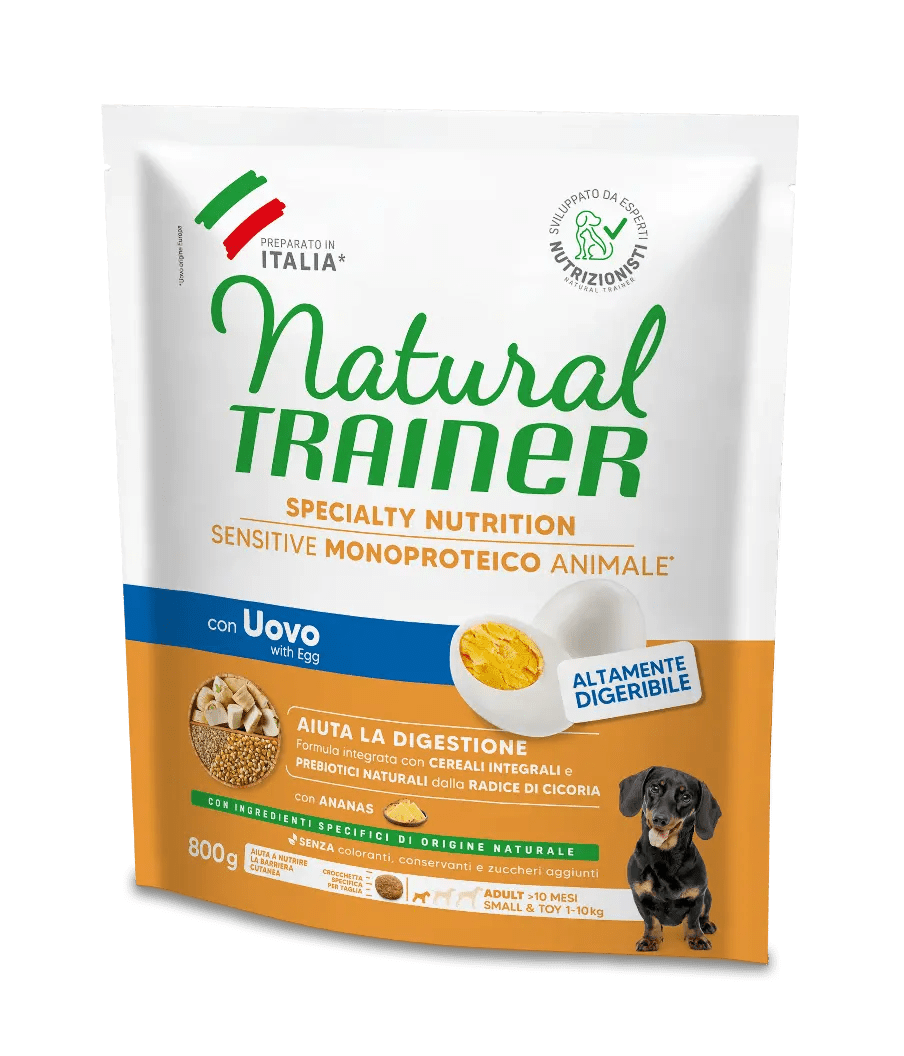 SPECIALTY NUTRITION SENSITIVE MONOPROTEICO ANIMALE NO GLUTEN SMALL&TOY ADULT WITH EGG AND WHOLE CEREALS
