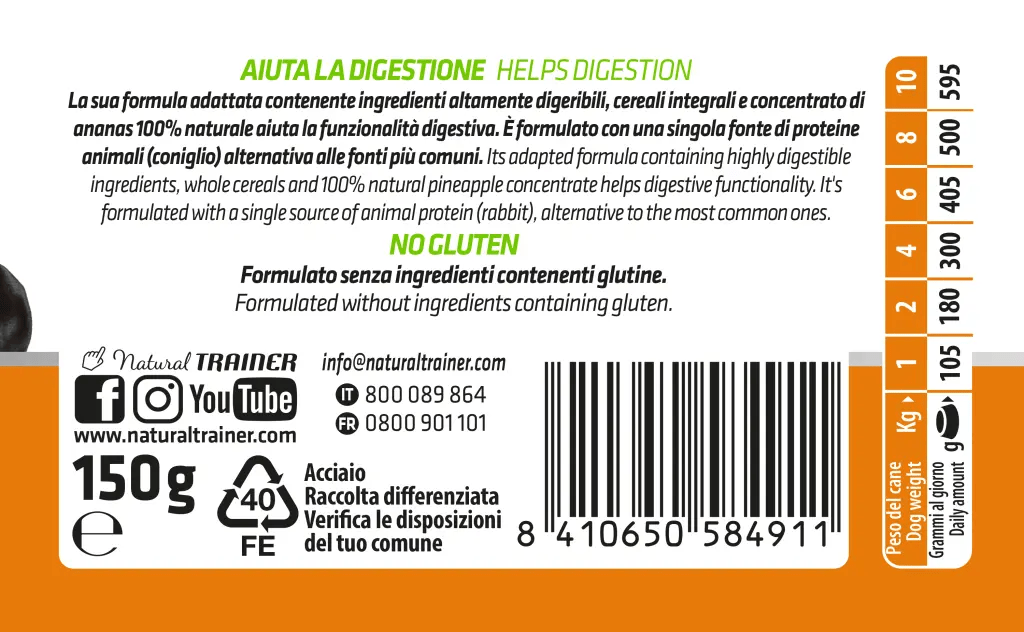 NO GLUTEN S&T ADULT RABBIT WET