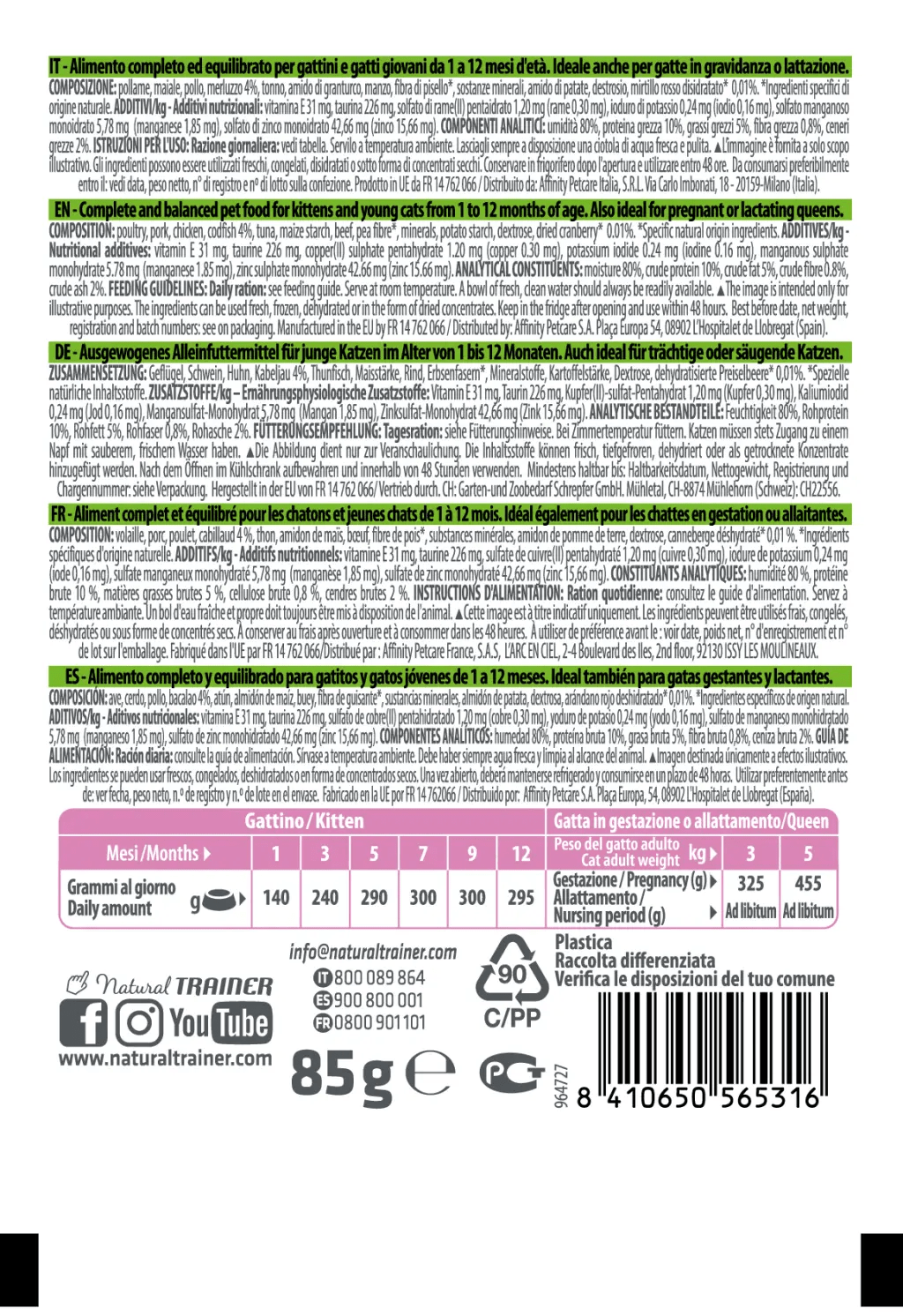 KITTEN&YOUNG CODFISH WET