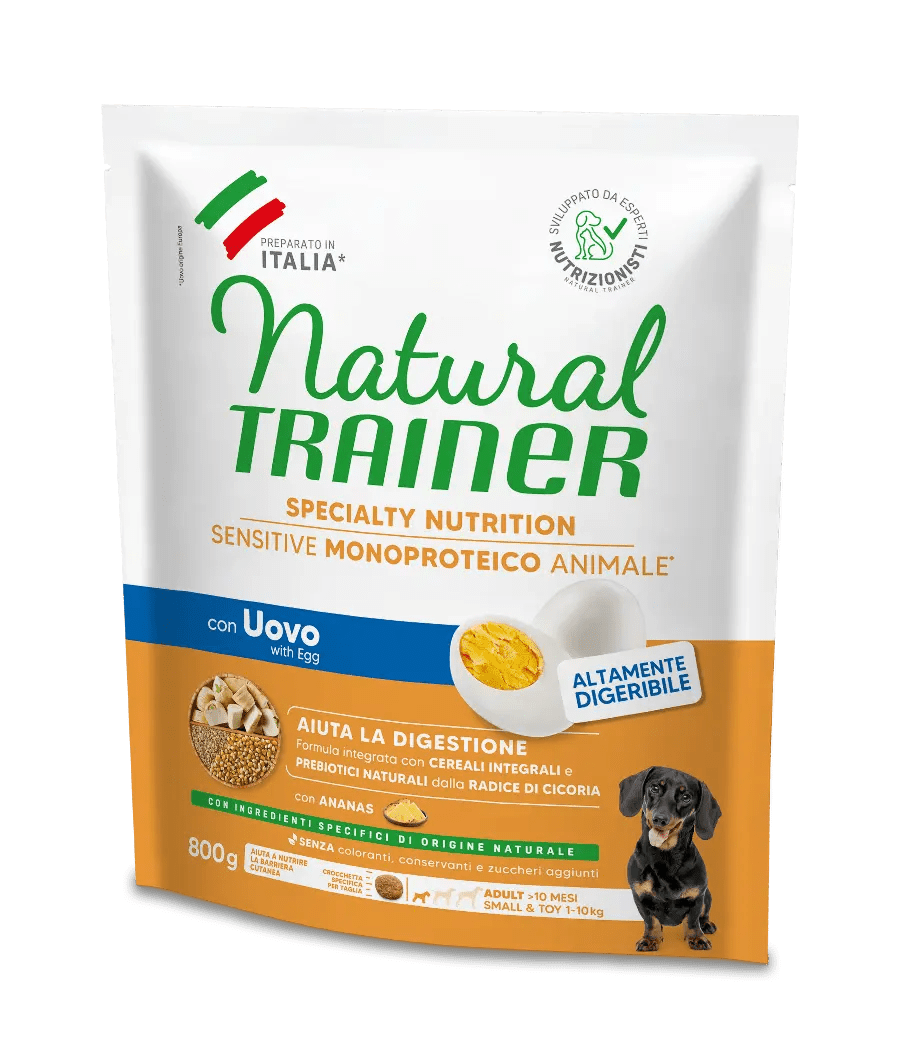 SPECIALTY NUTRITION SENSITIVE MONOPROTEICO ANIMALE NO GLUTEN SMALL&TOY ADULT WITH EGG AND WHOLE CEREALS