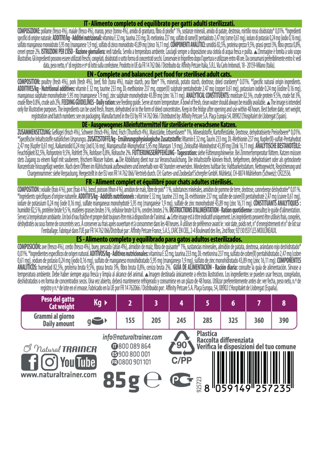 STERILISED ADULT TUNA WET