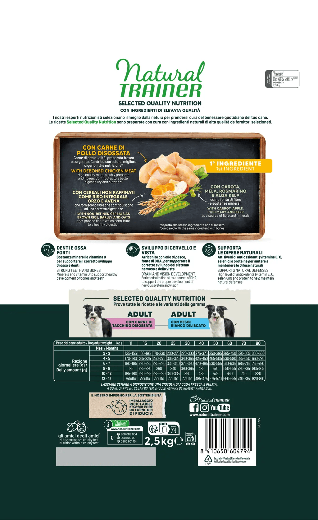 SELECTED QUALITY NUTRITION - PUPPY MEDIUM MAXI - WITH DEBONED CHICKEN