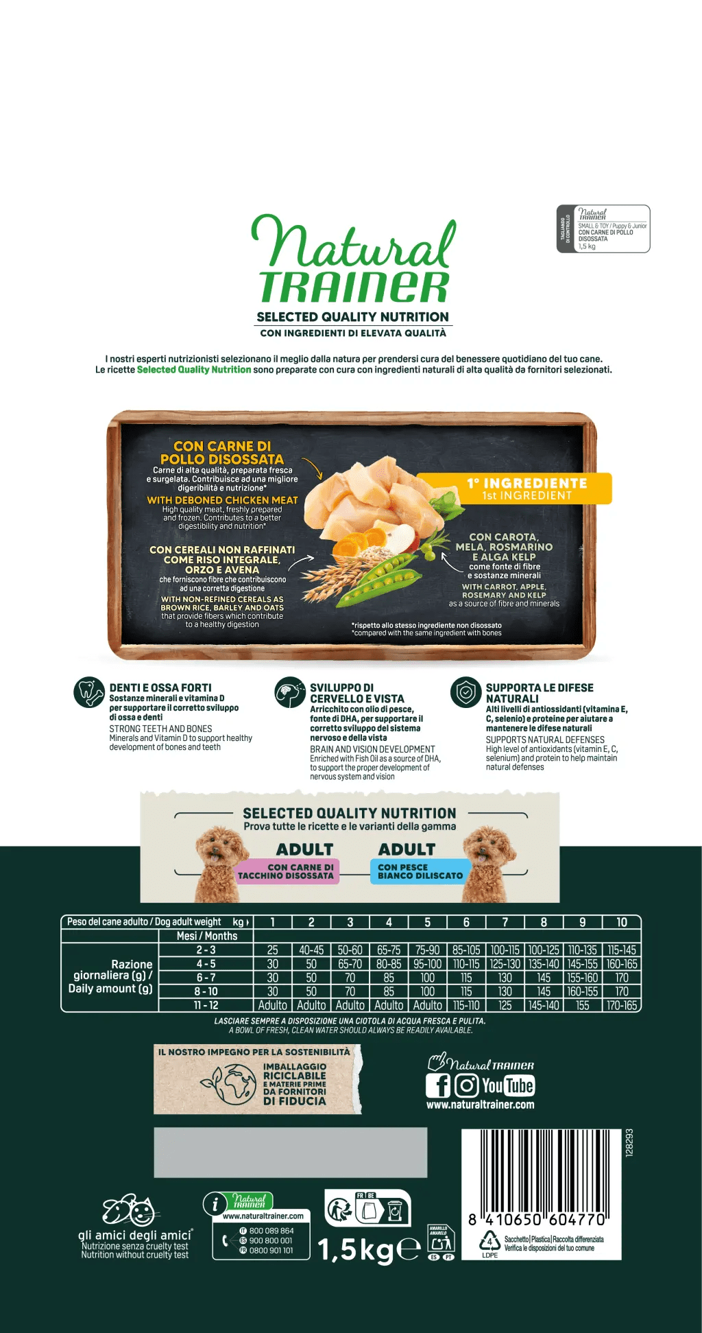 SELECTED QUALITY NUTRITION - PUPPY MINI - WITH DEBONED CHICKEN