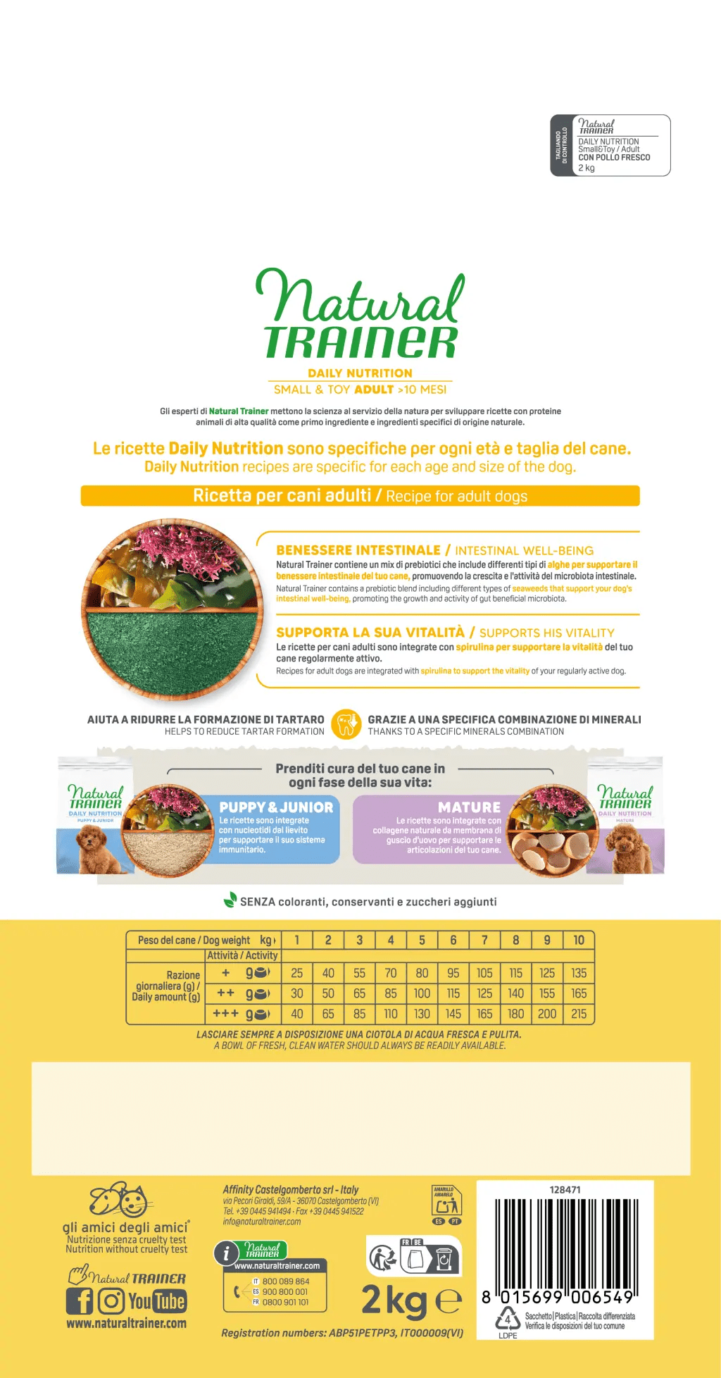 DAILY NUTRITION SMALL&TOY ADULT CON POLLO FRESCO