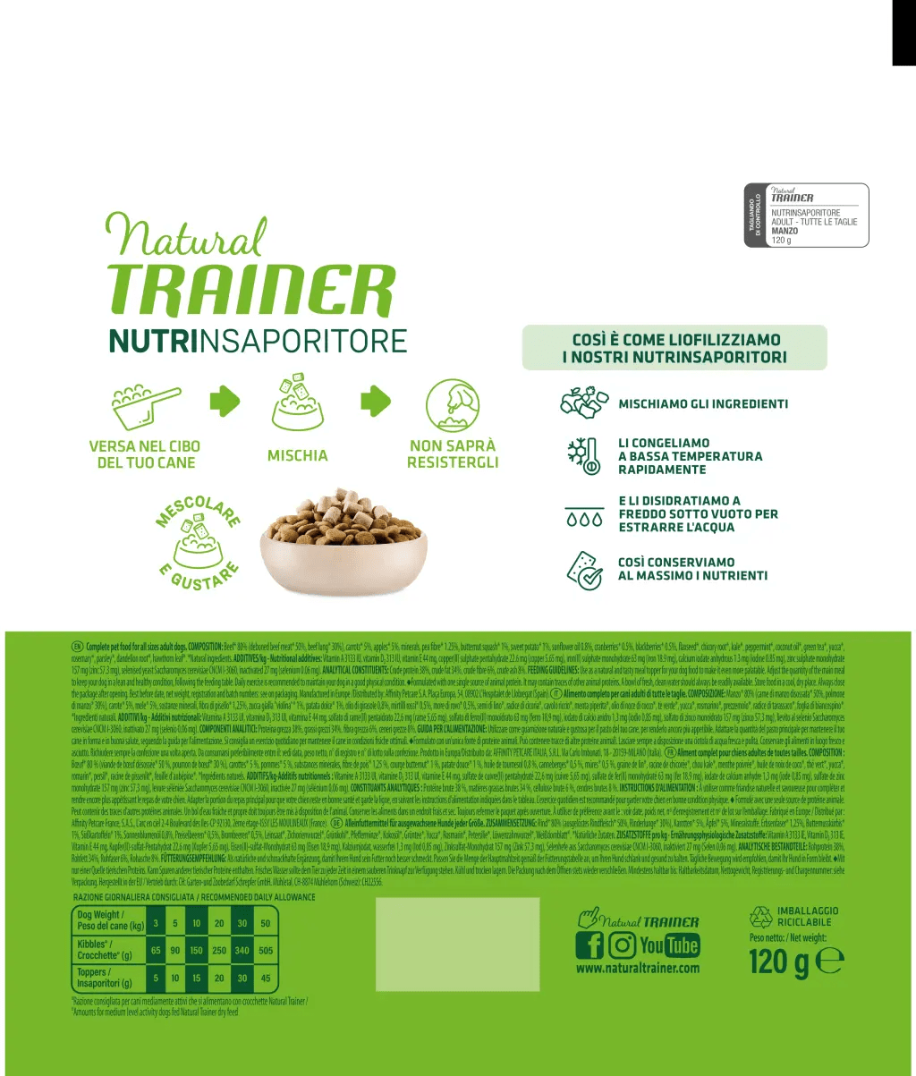 NUTRINSAPORITORE LIOFILIZZATO CON MANZO